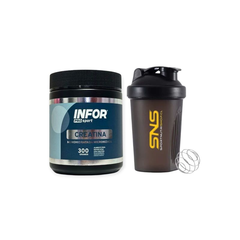INFOR - PACK CREATINA MONOHIDRATADA 300GR + SHAKER - INFOR