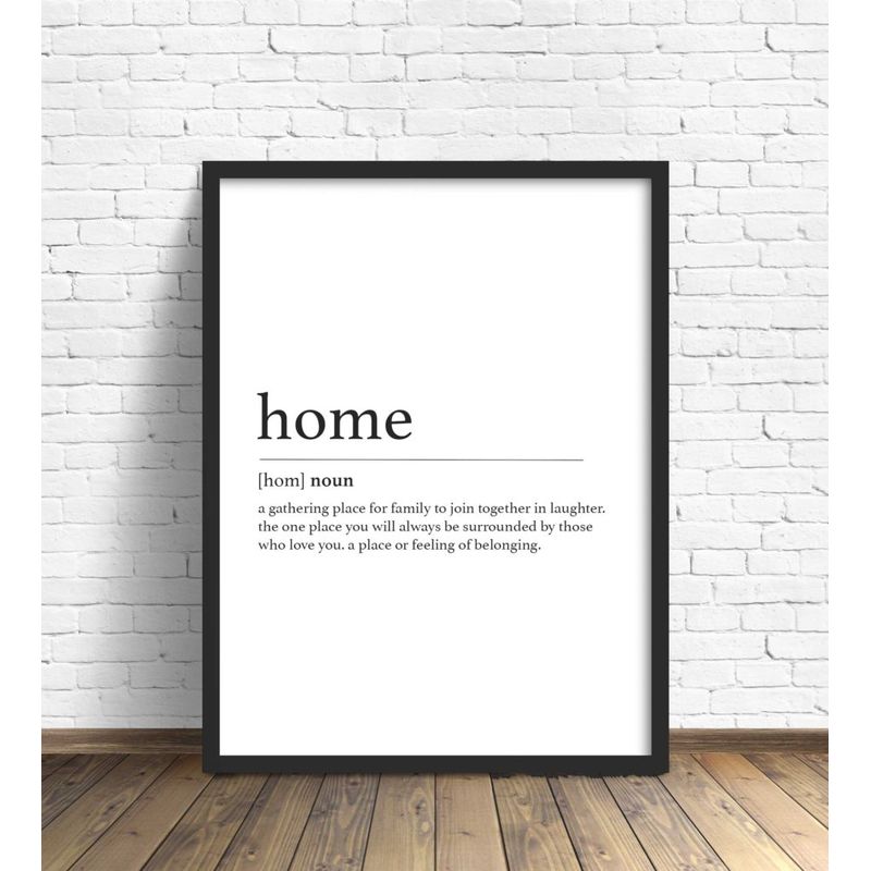 PAPEL ILUSTRADO - Cuadro Home Definition 40x50 cm Marco Negro