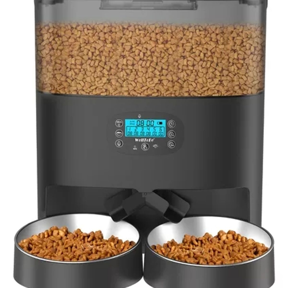 GENERICO - Dispensador Automático Comida Gato Doble Plato 5.6 L