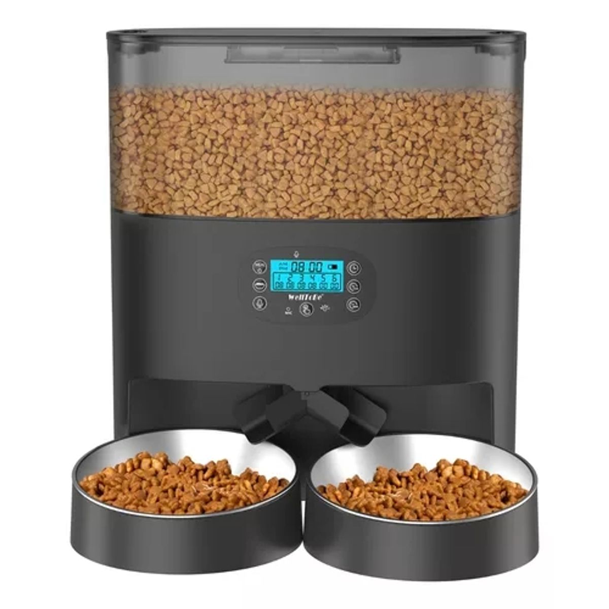 GENERICO - Dispensador Automático Comida Gato Doble Plato 5.6 L