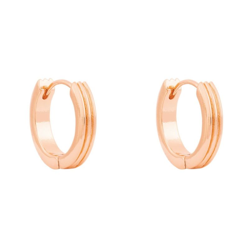 BOAZ JOYAS - ARGOLLAS BRUNA 20MM BAÑADAS EN ORO ROSADO