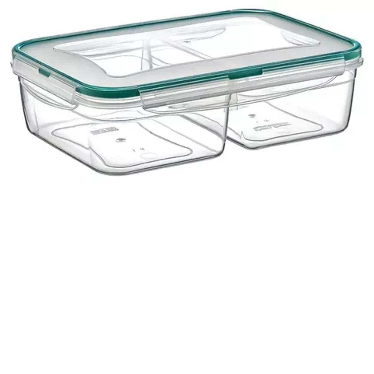 GENERICO - Tupper Pote Doble Para Microondas De Plástico Turco 900ml