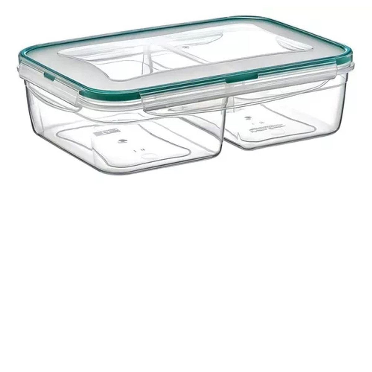 GENERICO - Tupper Pote Doble Para Microondas De Plástico Turco 900ml