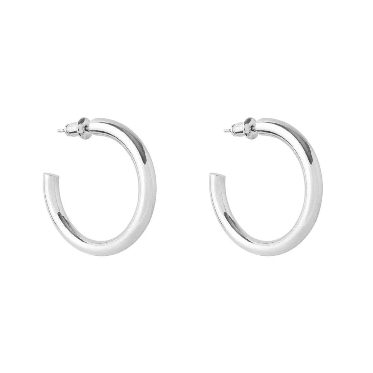 BOAZ JOYAS - ARGOLLAS CLOE BAÑADAS EN ORO BLANCO