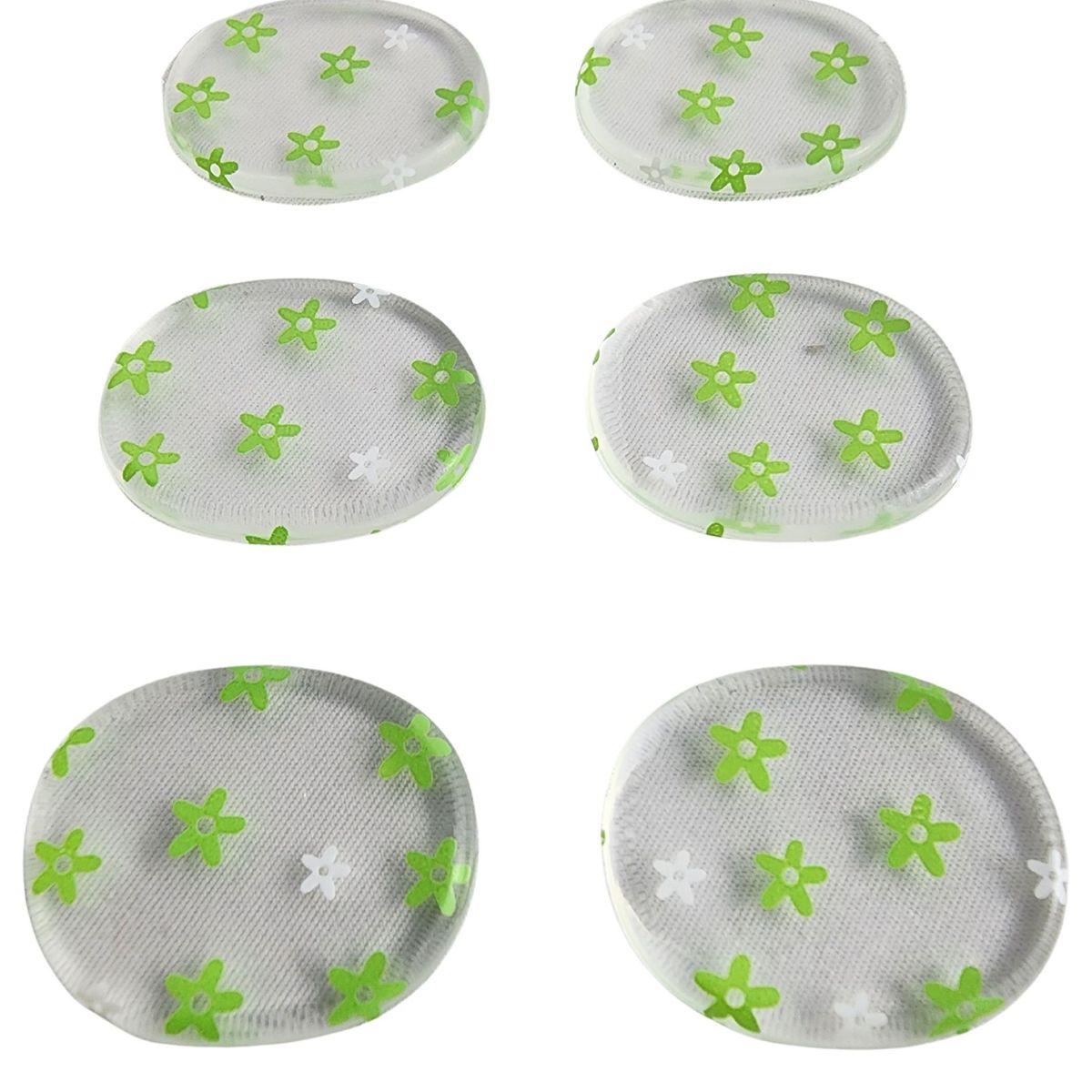 GENERICO - Almohadilla Cojin Para Talon Silicona Flor Verde