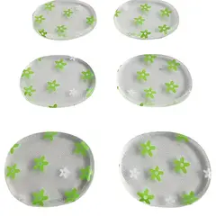 GENERICO - Almohadilla Cojin Para Talon Silicona Flor Verde