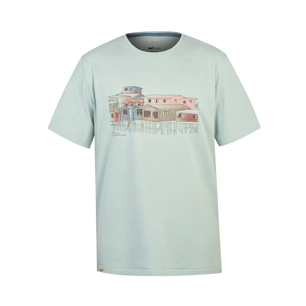 ROCKFORD - Polera Fibras Recicladas Hombre Places Verde ROCKFORD