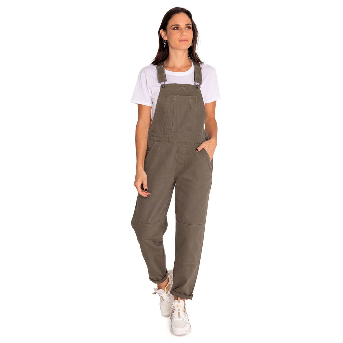 CAT - Jardinera Mujer Heritage Twill Overall Verde CAT
