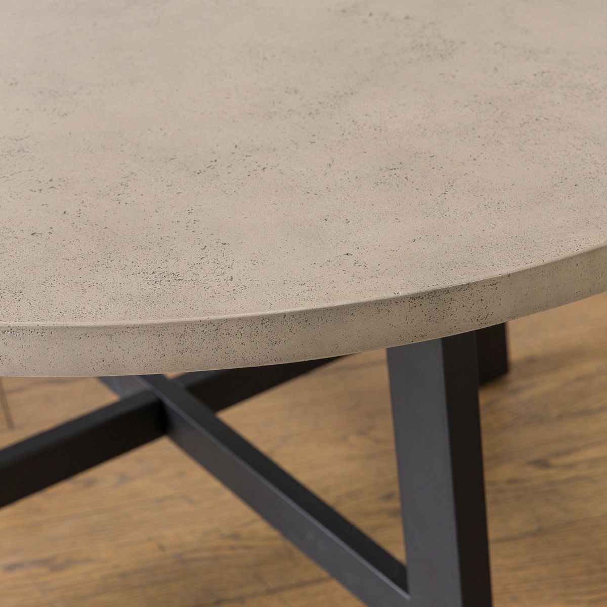 AMOBLE - Mesa De Comedor Dublin Cemento Redonda 140 Amoblé