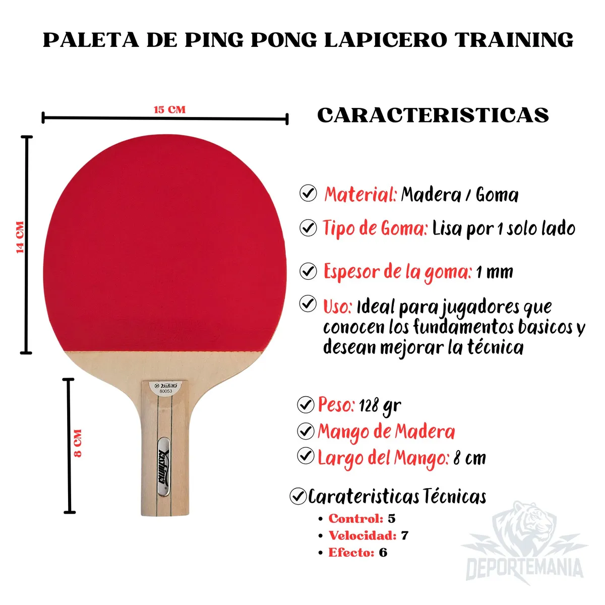 SENSEI - Paleta Ping Pong Lapicero Entrenamiento Yashima®