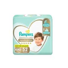 PAMPERS - Pañales Premium Care Hipoalergénico Talla Xxxg 52 Un