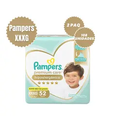 PAMPERS - Premium Care Hipoalergénico Talla Xxxg 104 Und