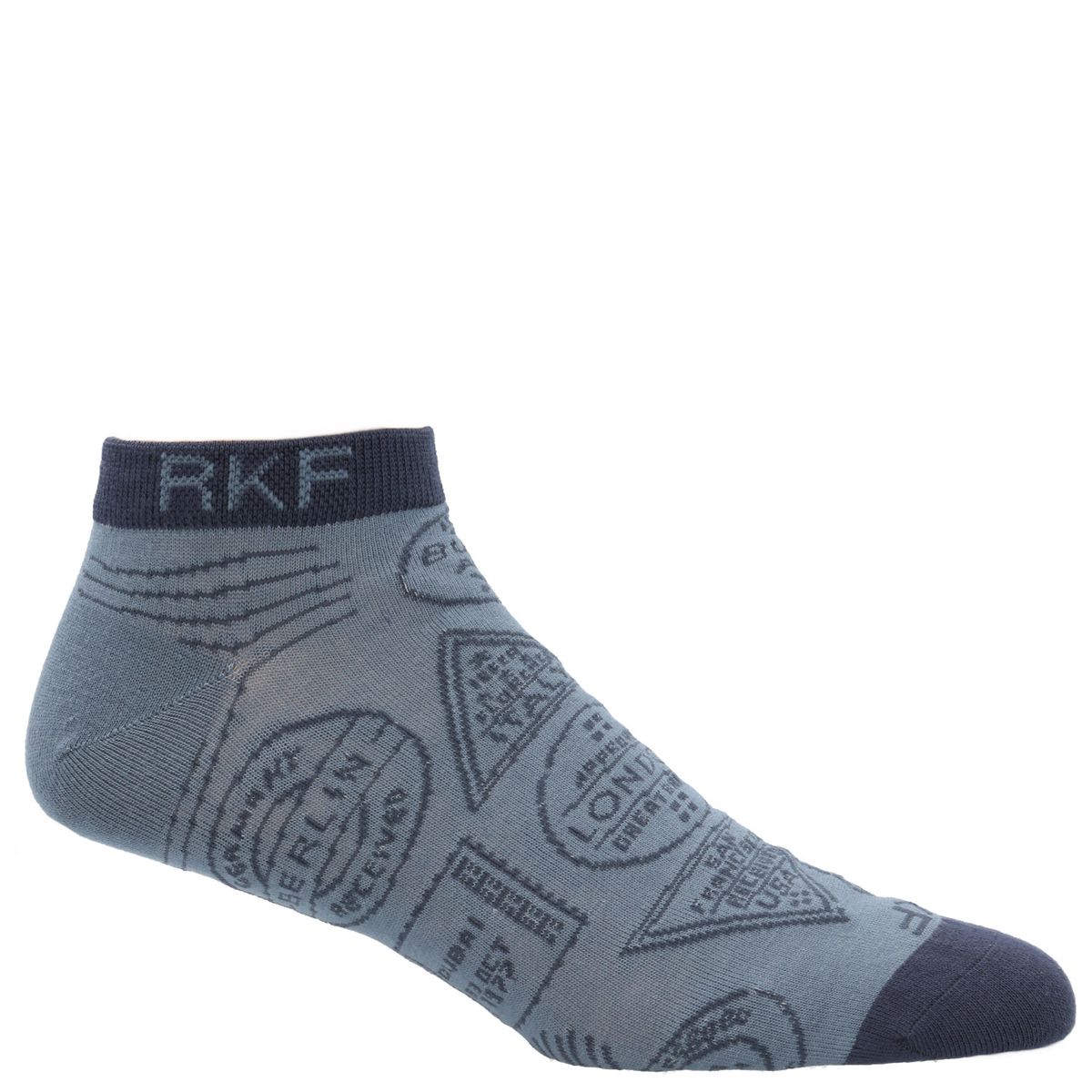 ROCKFORD - Calcetín Bambú Hombre Ped stamp Azul ROCKFORD