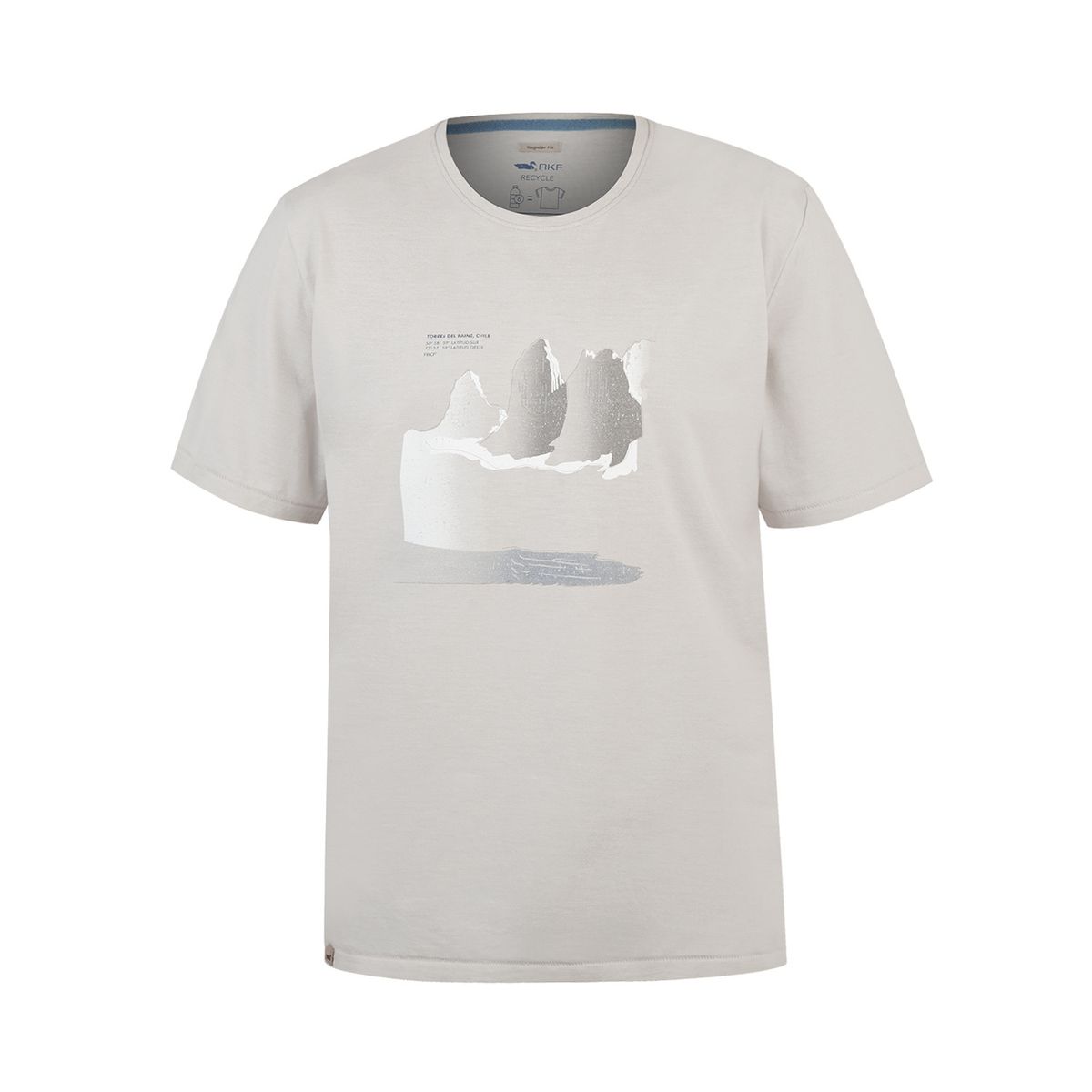 ROCKFORD - Polera Fibras Recicladas Hombre Places Gris ROCKFORD