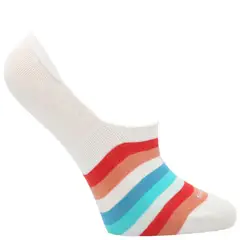 HUSH PUPPIES - Calcetín Algodón Mujer Stripes Blanco