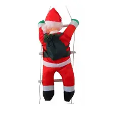 GENERICO - Viejito Pascuero Adorno Navidad Colgante Escalera 50cm