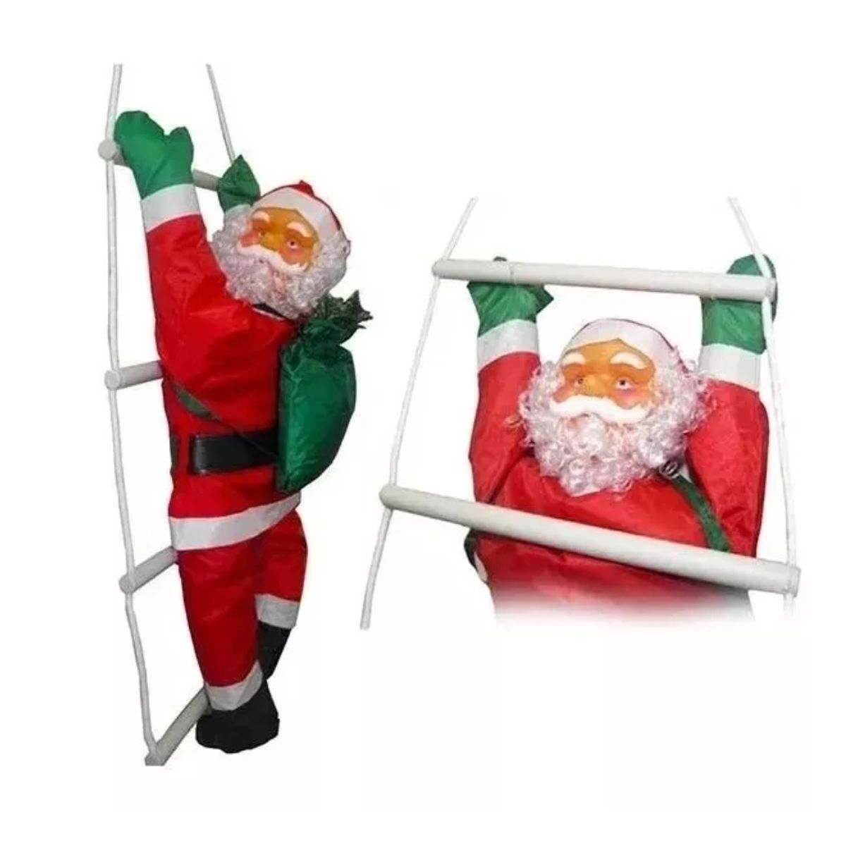 GENERICO - Viejito Pascuero Adorno Navidad Colgante Escalera 50cm