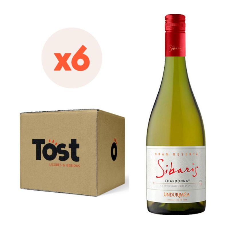 UNDURRAGA - 6x Vino Sibaris Gran Reserva Chardonnay 750cc