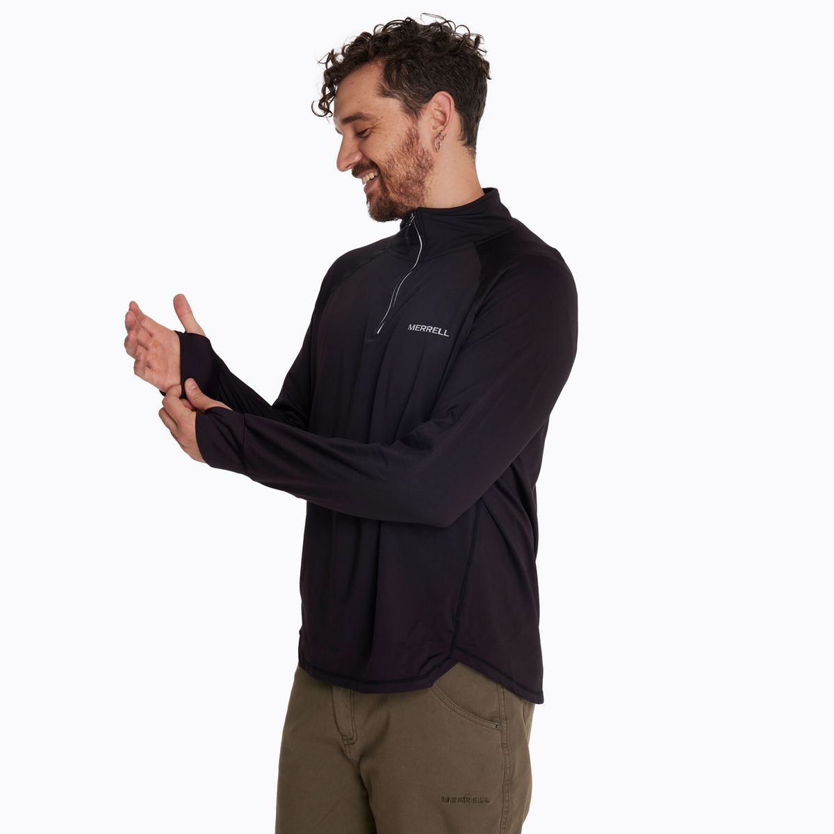 MERRELL - Polerón Hombre Sport Zipper Negro MERRELL