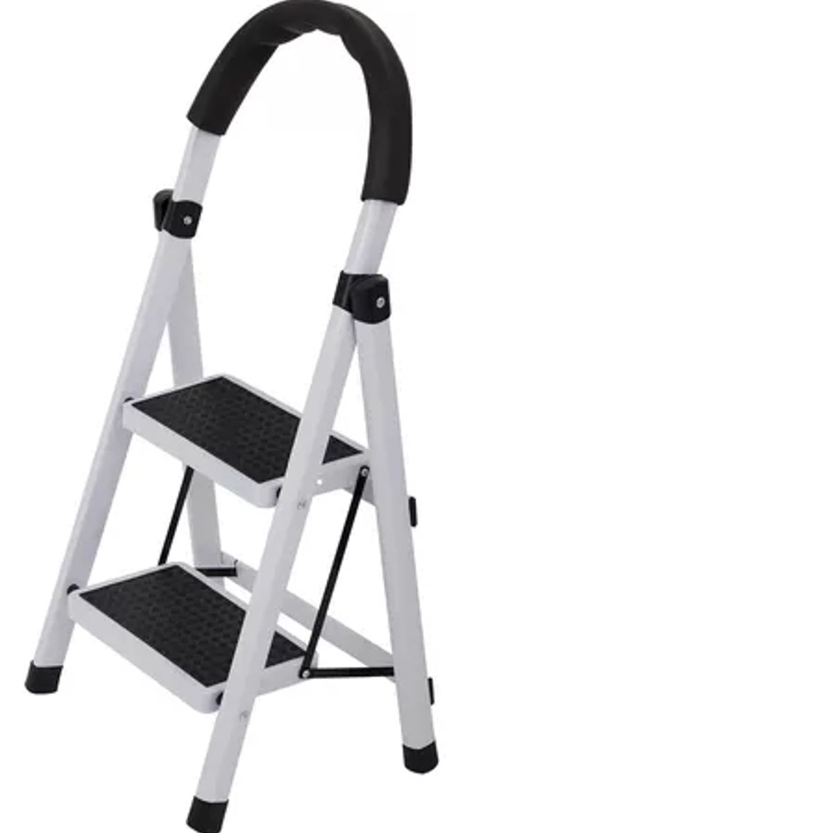 GENERICO - Escalera De Acero Tubular Tipo Tijera Plegable Con 2 Escalones