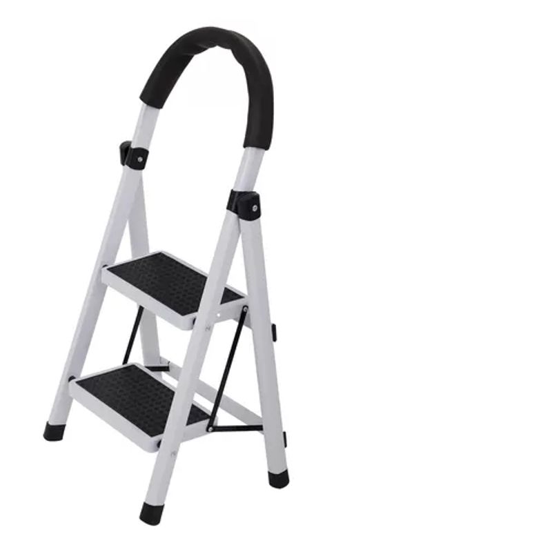 GENERICO - Escalera De Acero Tubular Tipo Tijera Plegable Con 2 Escalones