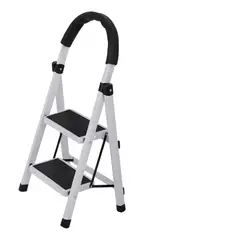 GENERICO - Escalera De Acero Tubular Tipo Tijera Plegable Con 2 Escalones