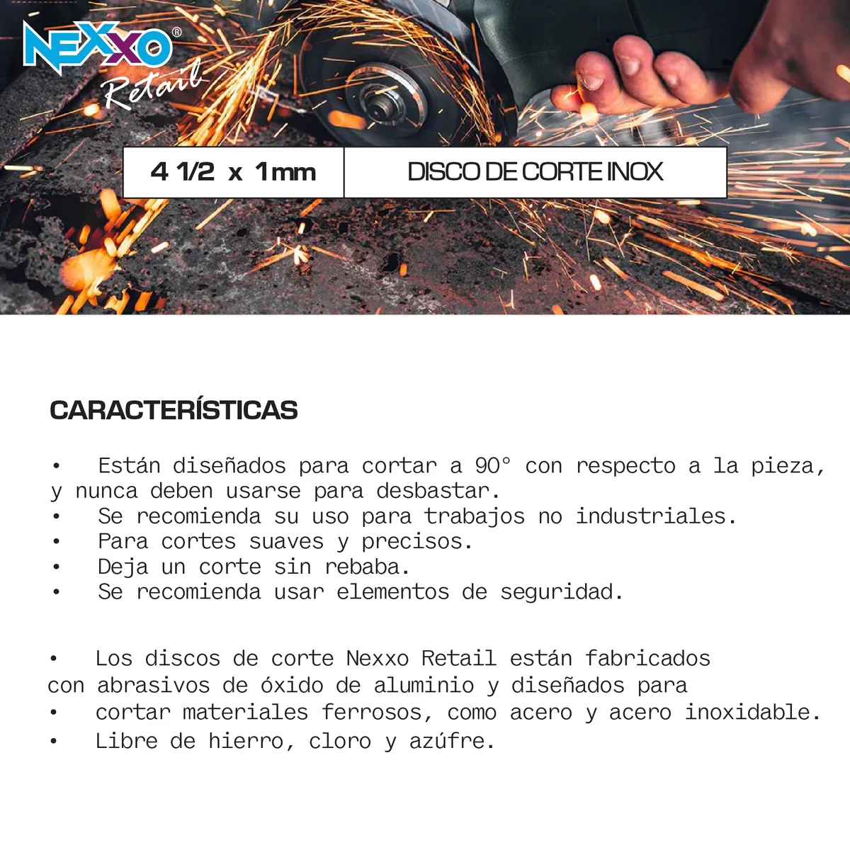 GENERICO - 400 Discos De Corte Fino 4 1/2 X 1mm - Inox
