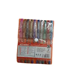 MOTARRO - SET 10 BOLIGRAFOS METALIZADOS