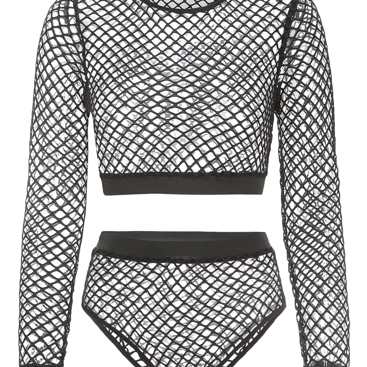 GARSIL - Conjunto Para Mujer - Lencería Sensual Tipo Malla  Peto + Calzon