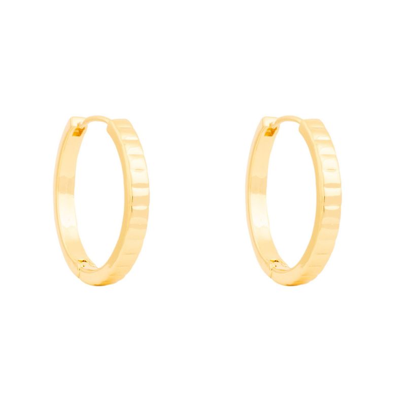 BOAZ JOYAS - ARGOLLAS DARIA 25MM BAÑADAS EN ORO