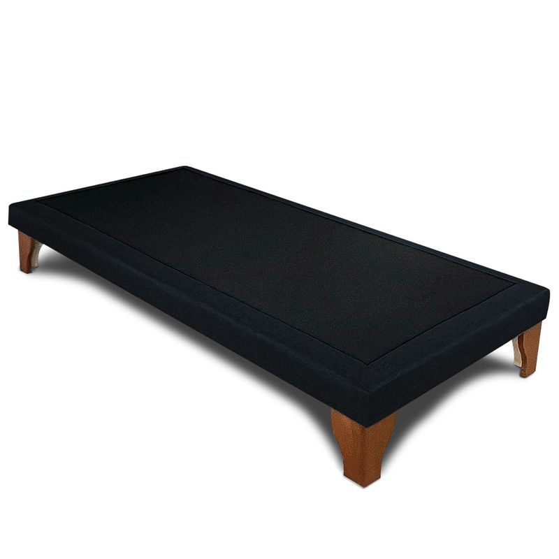GENERICO - Base Para Cama Europea 1 Plaza BOX Color Negro Lino 200X90