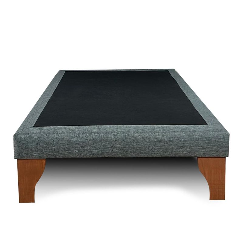 GENERICO - Base Para Cama Europea 1 Plaza BOX Color Gris Lino 200X90
