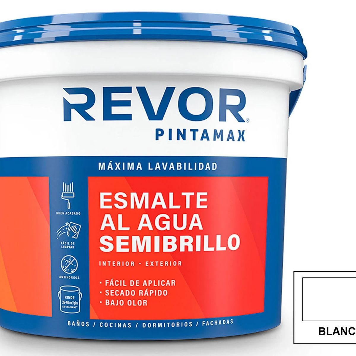GENERICO - ESMALTE AGUA GAL BLANCO SEMIBRILLO PINTAMAX REVOR