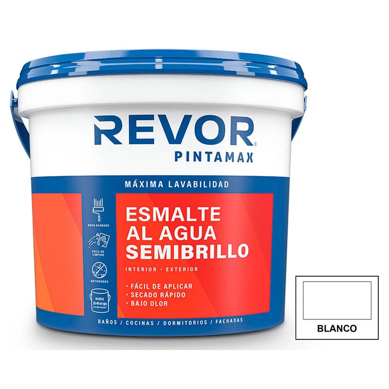 GENERICO - ESMALTE AGUA GAL BLANCO SEMIBRILLO PINTAMAX REVOR