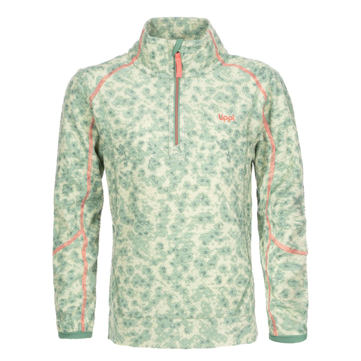 LIPPI - Poleron Niña Saltamontes Nano-F 1/4 Zip Print Menta Lippi