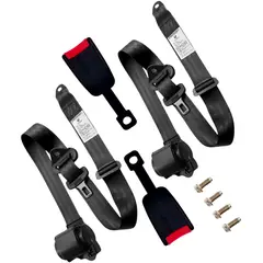 GENERICO - Cinturón De Seguridad De 3 Puntos Universal Retráctil, 2 Pzs