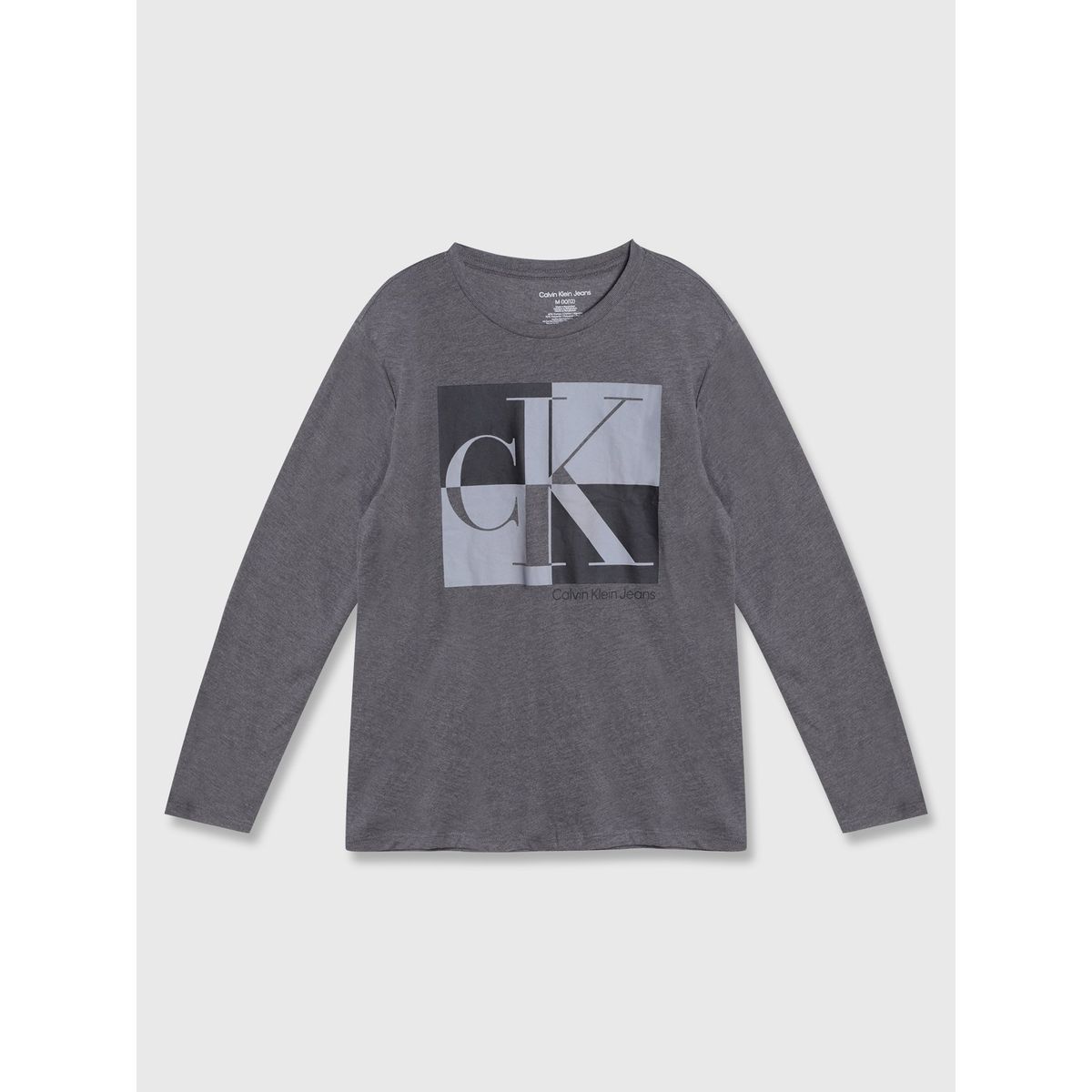CALVIN KLEIN - Polera Niño Blockade Gris Calvin Klein