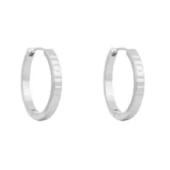 BOAZ JOYAS - ARGOLLAS DARIA 25MM BAÑADAS EN ORO BLANCO