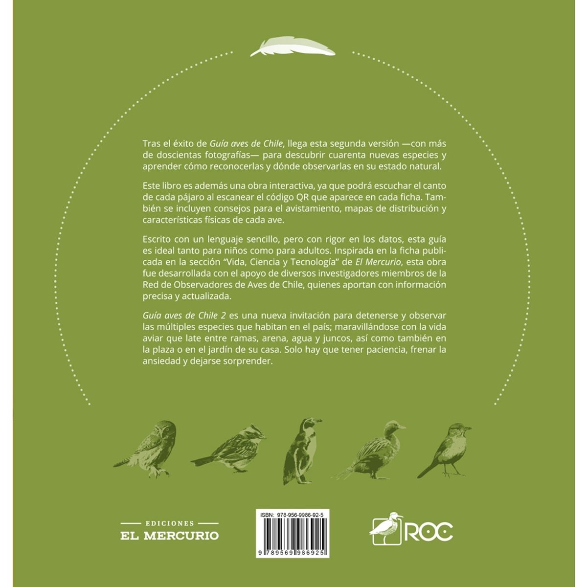 EDICIONES EL MERCURIO - Libro Ciencias y Divulgación Científica GUÍA DE AVES DE CHILE 2