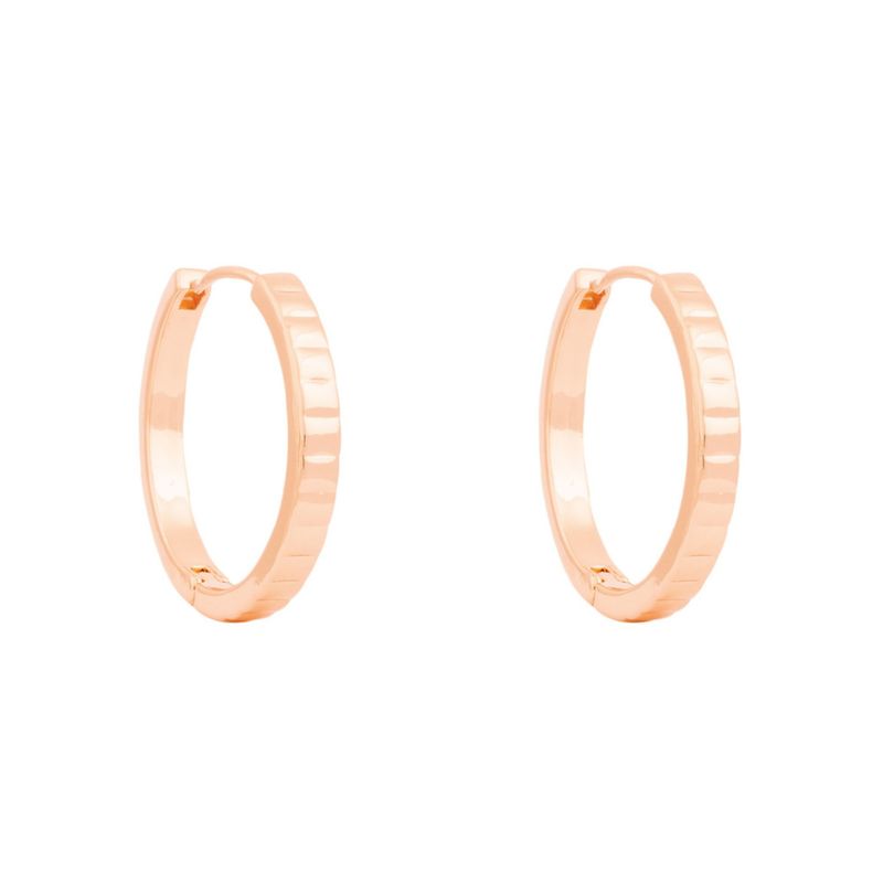 BOAZ JOYAS - ARGOLLAS DARIA 25MM BAÑADAS EN ORO ROSADO