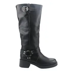 CHALADA - Bota Mujer Negro Casual Biker-3