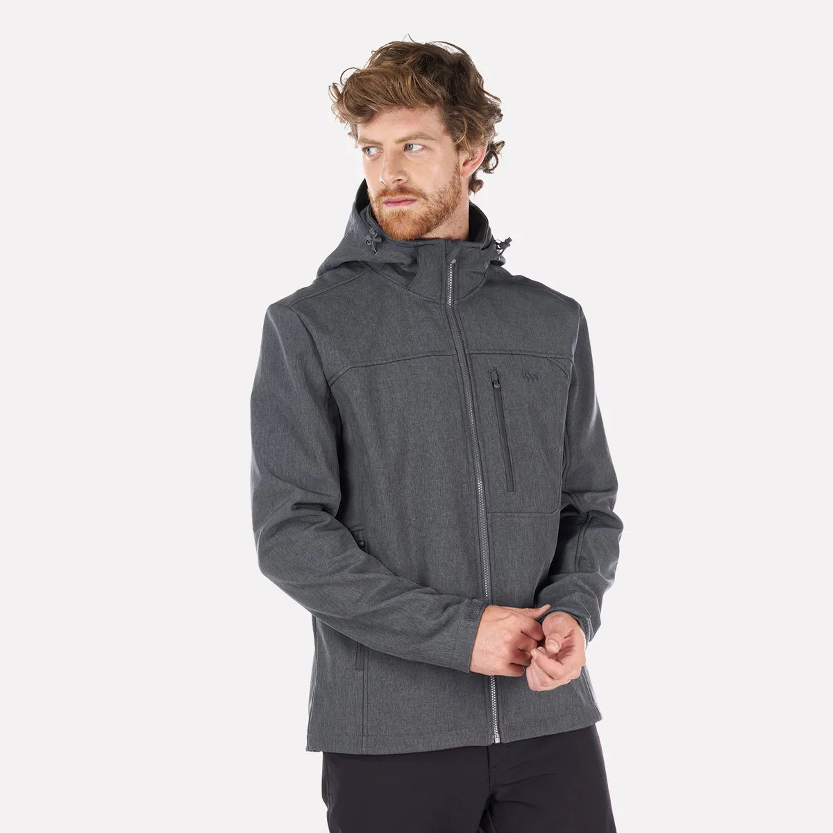 LIPPI - Chaqueta Hombre Macaya Softshell Hoody Jacket Melange Grafito Lippi