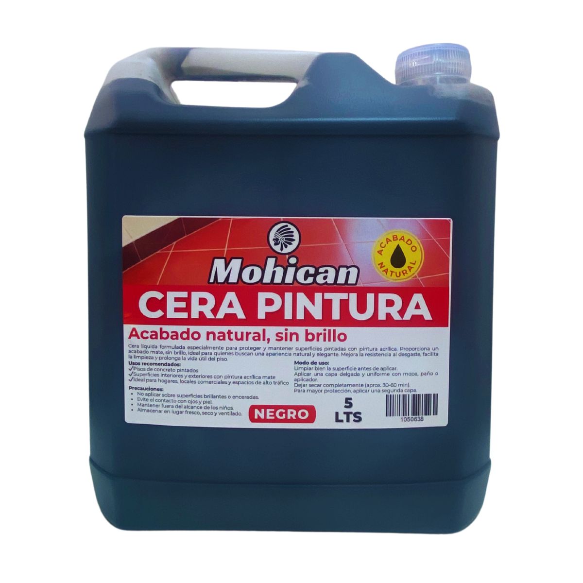 MOHICAN - CERA PINTURA BIDÓN 5 LTS MOHICAN NEGRO