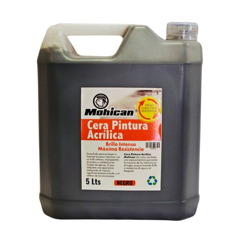 MOHICAN - CERA PINTURA BIDÓN 5 LTS MOHICAN NEGRO