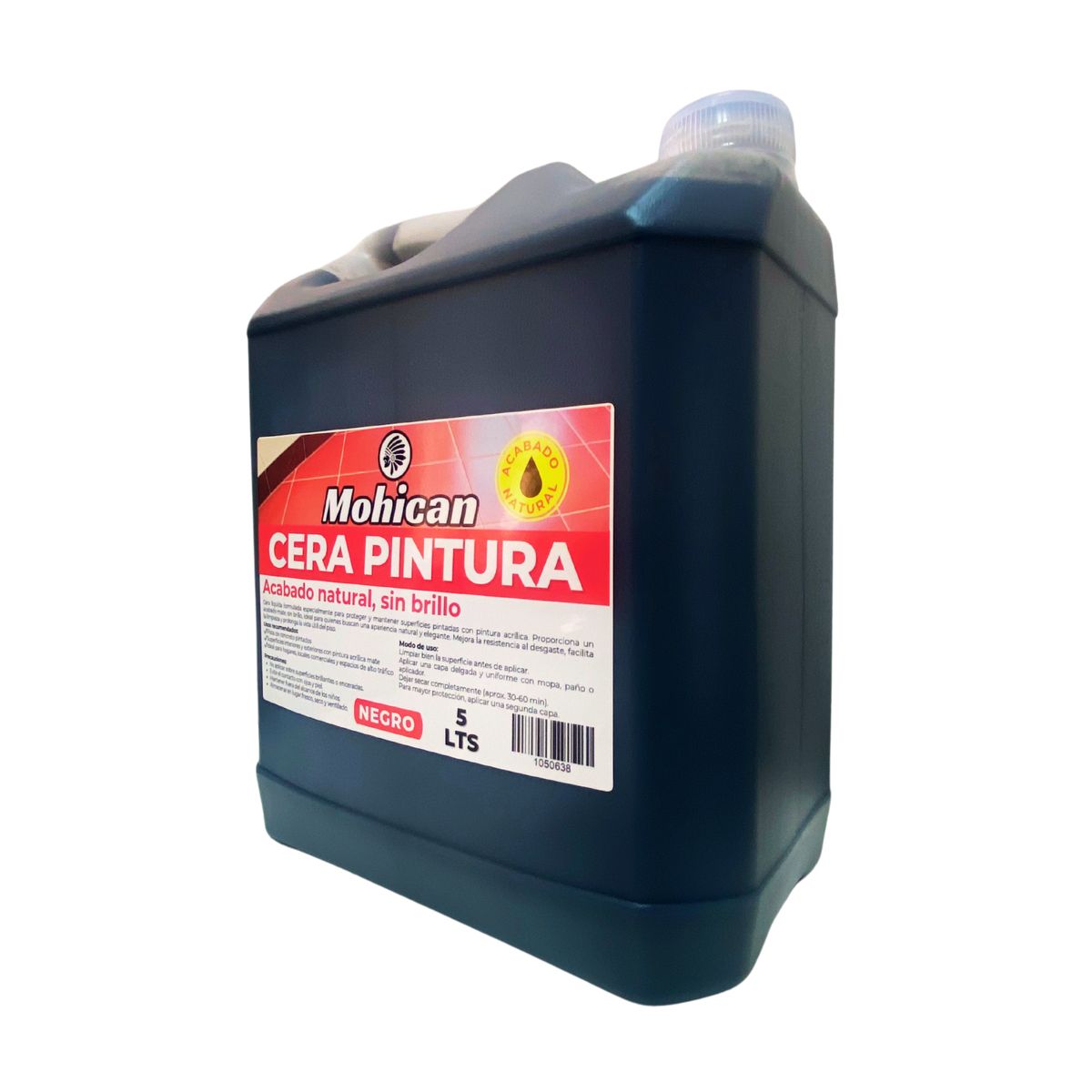 MOHICAN - CERA PINTURA BIDÓN 5 LTS MOHICAN NEGRO