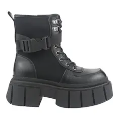 CHALADA - Botin Mujer Negro Plataforma Bresh-3