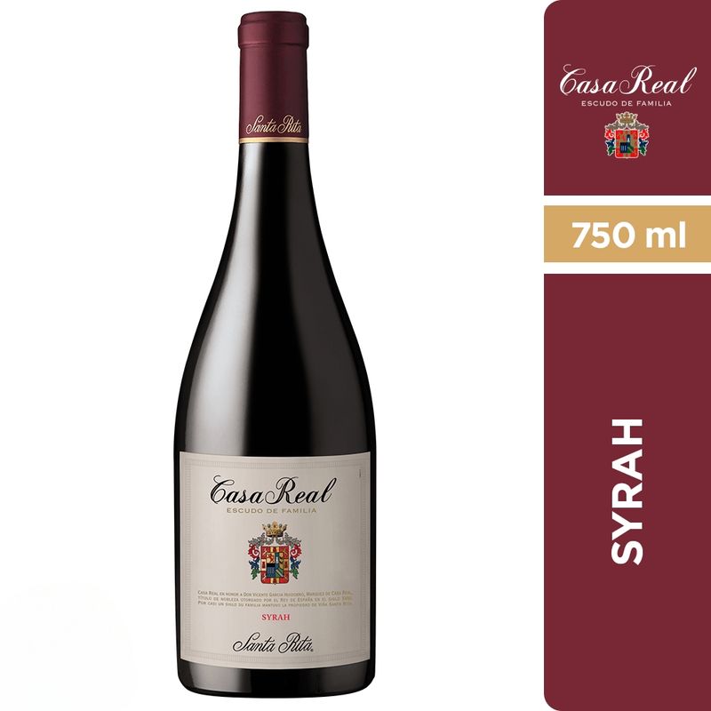 CASA REAL - Vino Casa Real Gran Reserva Escudo de Familia Syrah 750cc