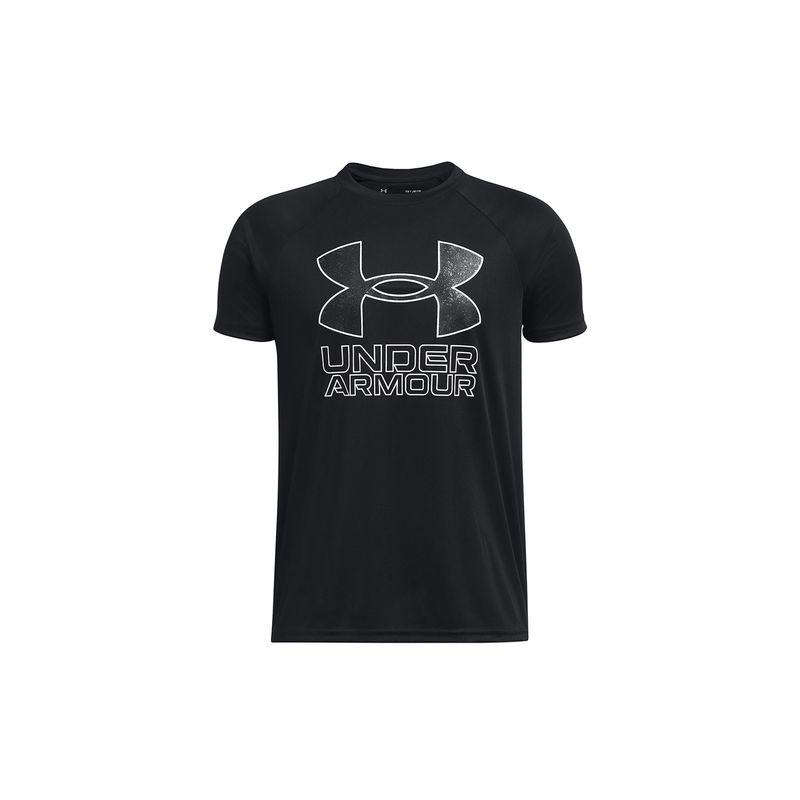 UNDER ARMOUR - Polera Manga Corta UA Tech para Niño Negro UNDER ARMOUR