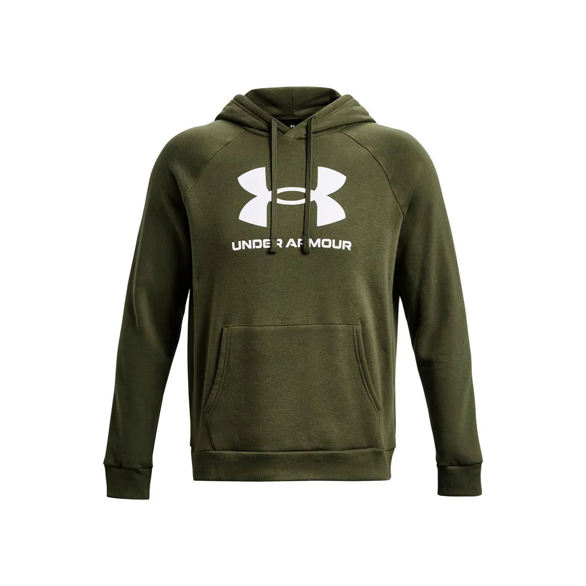 UNDER ARMOUR - Polerón Lifestyle hombre Rival Fleece Logo verde UNDER ARMOUR