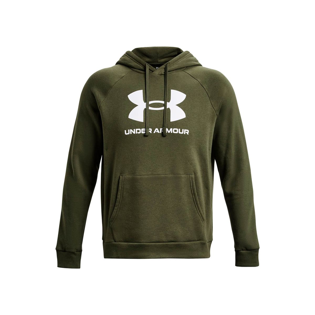 UNDER ARMOUR - Polerón Lifestyle hombre Rival Fleece Logo verde UNDER ARMOUR